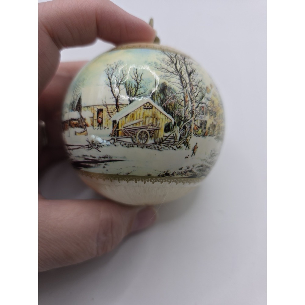 Satin ball winter lodge ornament xmas